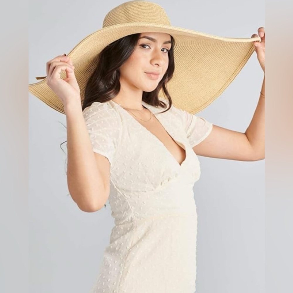 San Diego Hat Company Natural Straw Wide Brim Sun Hat